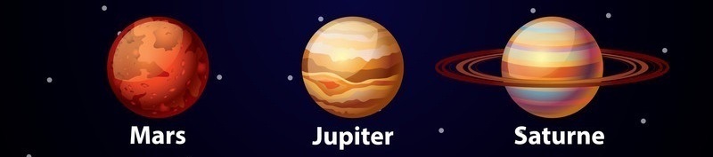 astrologie mars jupiter saturne